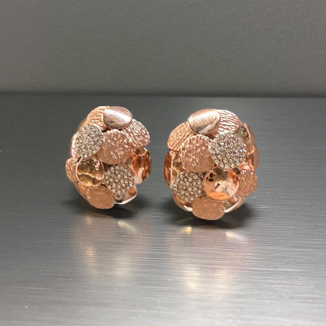 Rose gold egg studs