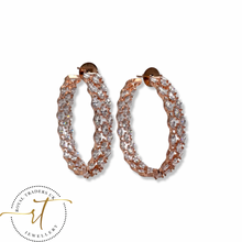 Load image into Gallery viewer, Ruchala-Rose gold hoop earrings
