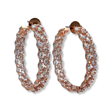 Load image into Gallery viewer, Ruchala-Rose gold hoop earrings
