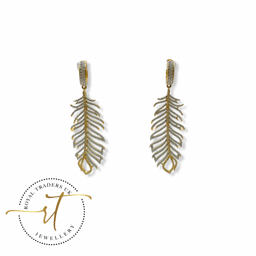 Feather- Our beautiful drop feather earrings