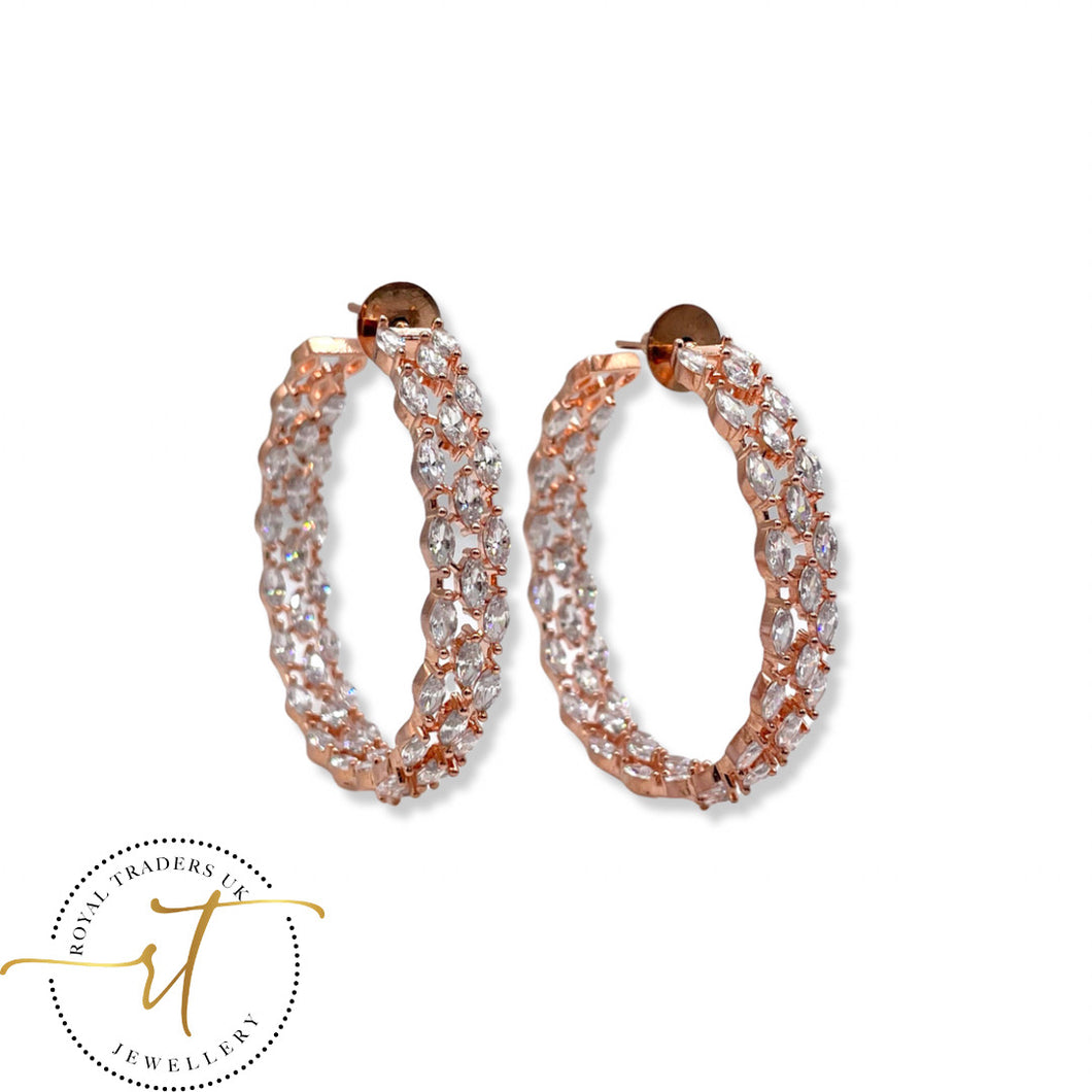 Ruchala-Rose gold hoop earrings