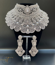 Load image into Gallery viewer, Bella - Exclusive Stunning Necklace and Earrings American Diamond Set
