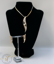 Load image into Gallery viewer, Jessica - Beautiful Gold and Silver American Diamond Earrings and Necklace Set
