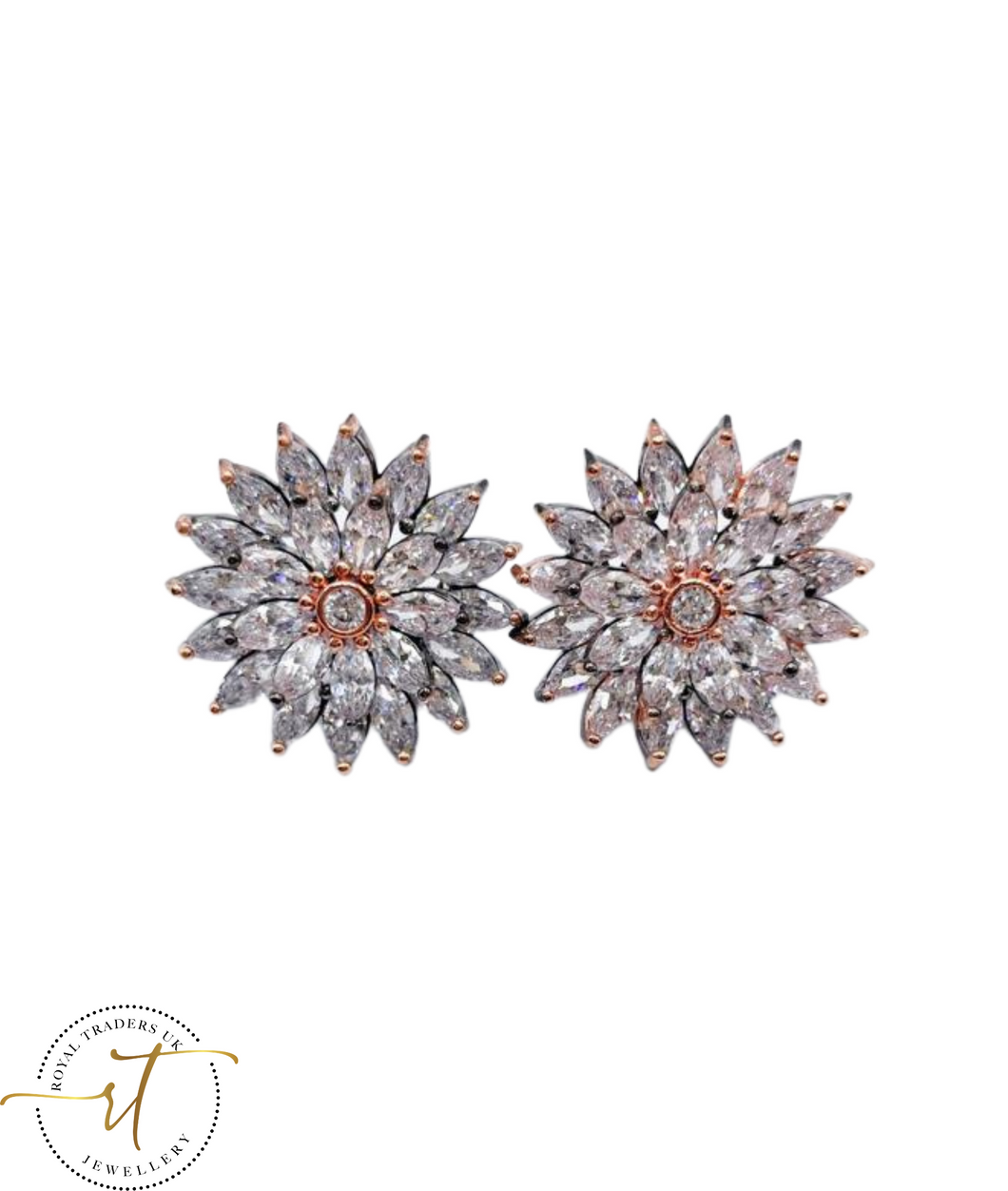 Dua - Crystal Flower Earrings