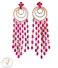 Load image into Gallery viewer, Emma - American Diamond Chandelier Earrings
