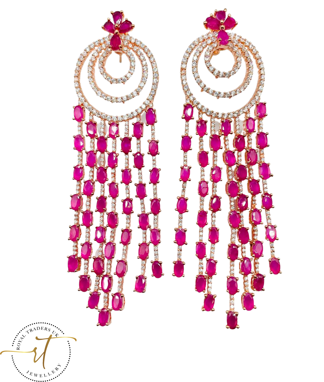 Emma - American Diamond Chandelier Earrings