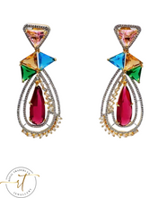 Load image into Gallery viewer, Erin - American Diamond Pendant Earrings
