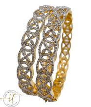 Load image into Gallery viewer, Esme - Stunning American Diamond Bangle  - Openable with a Lock in Gold and Silver
