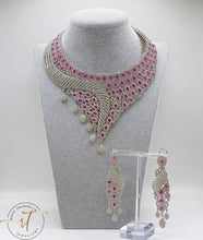 Load image into Gallery viewer, Elsie - American Diamond Jewel Necklace and Earring Set
