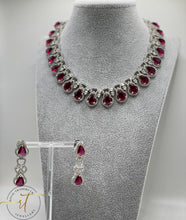 Load image into Gallery viewer, Isla - American Diamond Jewel Necklace and Earring Set
