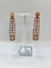 Load image into Gallery viewer, Lily - American Diamond Pendant Earrings in Orange
