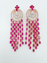 Load image into Gallery viewer, Emma - American Diamond Chandelier Earrings
